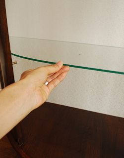 q-308-f アンティークガラスキャビネットの棚板