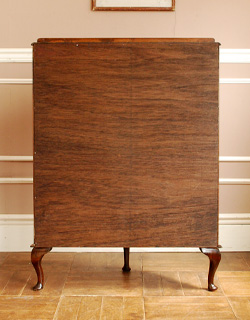 q-308-f アンティークガラスキャビネットの後ろ