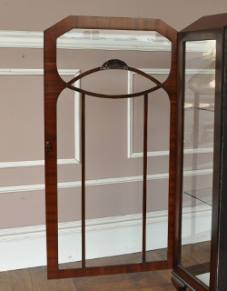 q-310-f アンティークガラスキャビネットのガラス戸