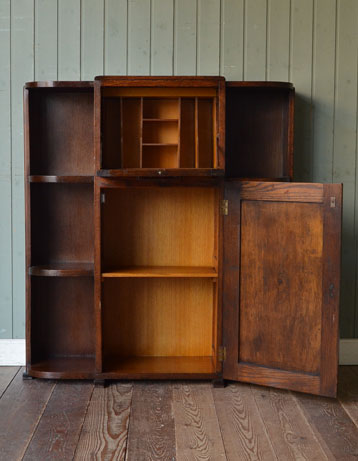 q-318-f アンティークビューローのオープン時