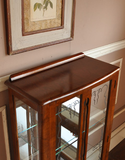 q-378-f アンティークガラスキャビネットの天板