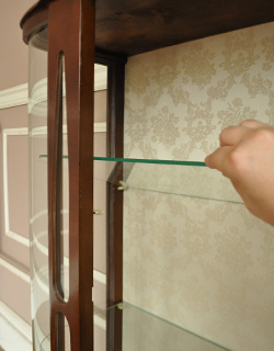 q-379-f アンティークガラスショーケースの棚板