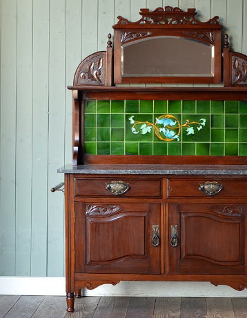 q-384-f アンティークウォッシュスタンドのアップ