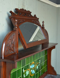 q-384-f アンティークウォッシュスタンドの鏡