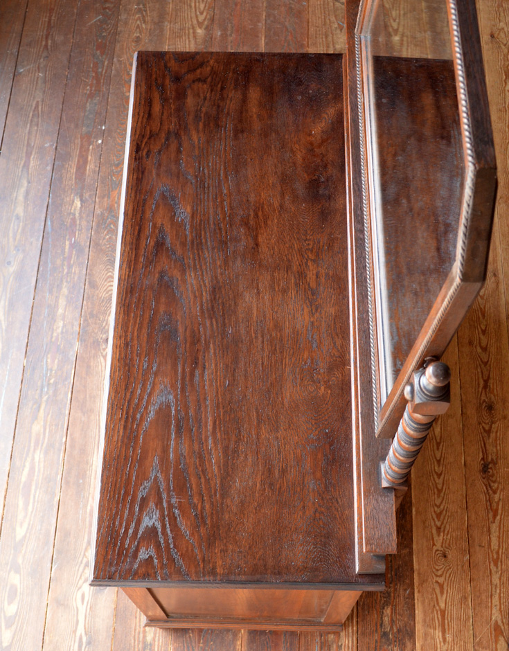 j-1258-f アンティークドレッシングチェストの天板