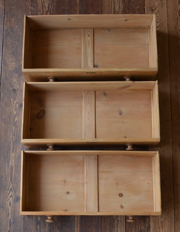 k-820-f アンティークチェスト（パイン材）の引き出し