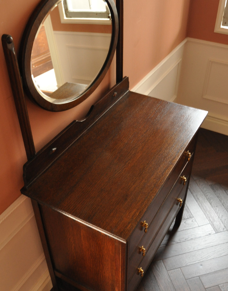 k-912-f アンティークドレッシングチェストの天板