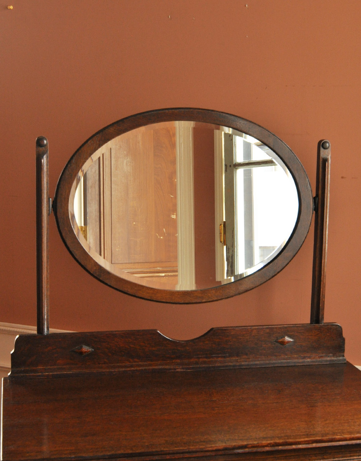 k-912-f アンティークドレッシングチェストの鏡