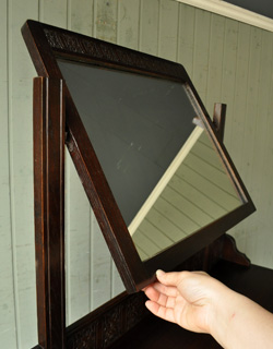 m-265-f アンティークドレッシングチェストの鏡
