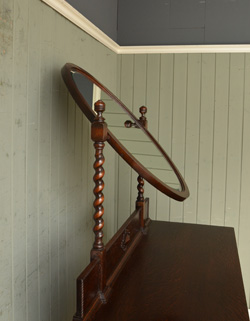 q-249-f アンティークドレッシングチェストの鏡