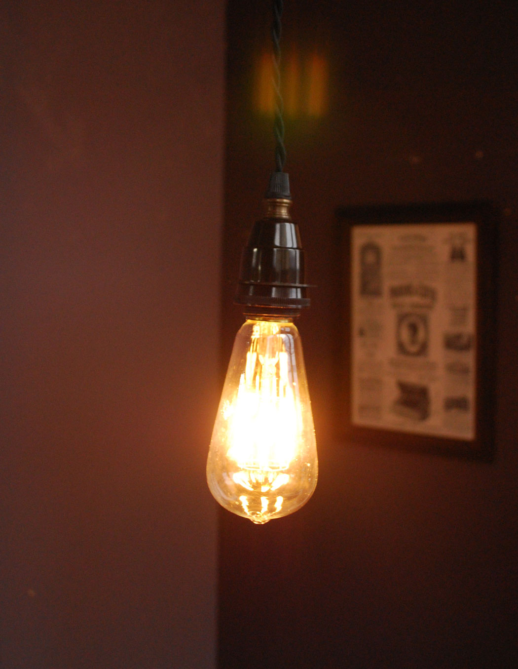 電球・オプション　インテリア雑貨　LED電球（エジソンランプ・560lmn）。昔ながらの豆電球のような、温かな光です。(DK-3)