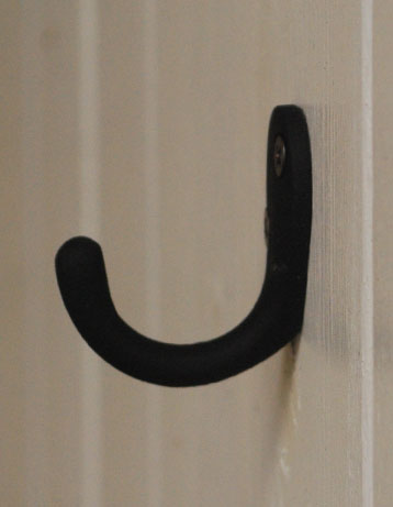 フック・フックボード　住宅用パーツ　真鍮フック（ブラック）S　シンプルなキーフック。シンプルなデザイン。(u-701-v)