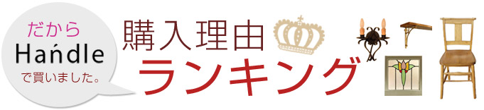 だからハンドルで買いました。 購入理由ランキング