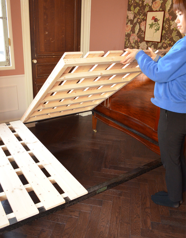 k-678-f アンティークベッドフレームの組み立て