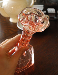 pg-2009 アンティークプレスドグラスキャンドル上