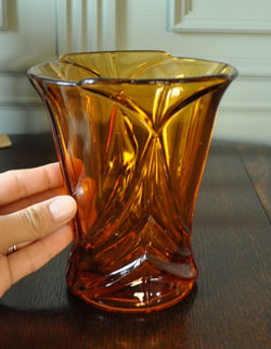 pg-2045 アンティークのプレスドグラス手持ち