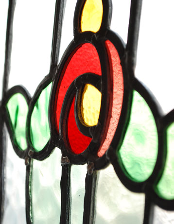 アンティーク  ステンドグラス ガラスの色使いも素敵♪ アンティーク・ステンドグラス（絵付け