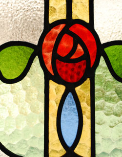 g-800 アンティークステンドグラスの横から