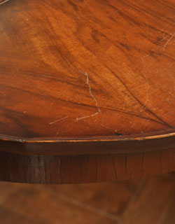 j-1019-f アンティークコンソールテーブルのキズ