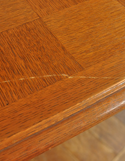 j-1091-f アンティークコーヒーテーブルのキズ