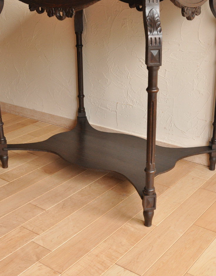 j-1249-f アンティークオケージョナルテーブルの棚