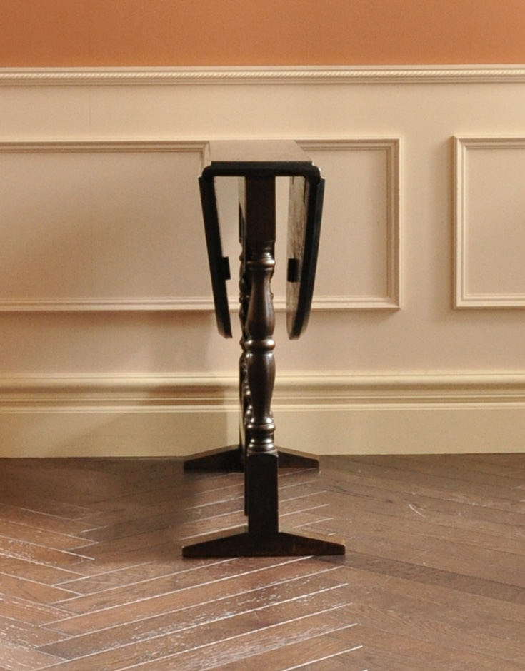 j-1267-f アンティークゲートレッグテーブルの前・閉じる