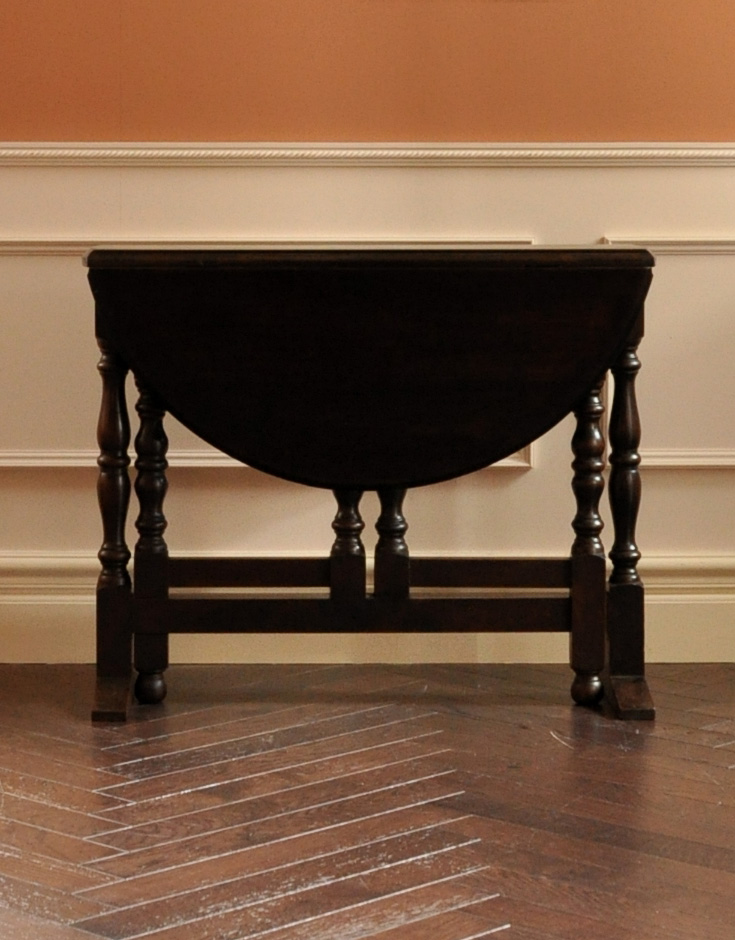 j-1267-f アンティークゲートレッグテーブルの角