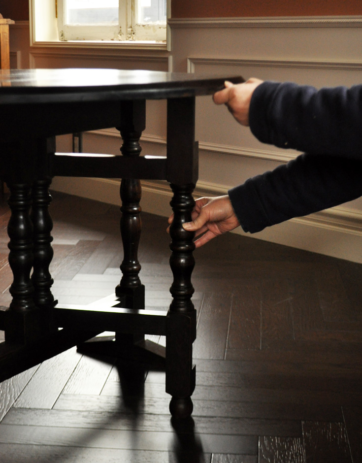 j-1267-f アンティークゲートレッグテーブルの組み立て