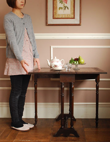 たたんでコンパクトに収納できる
小ぶりのおしゃれサザーランド テーブル