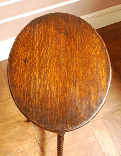 天板もキレイに仕上げました。流れるような木目が美しいです。(j-708-f) j-708-f アンティークオケージョナルテーブル