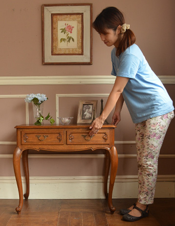 j-758-f アンティークホールデスク