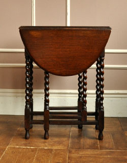 j-859-f アンティークゲートレッグテーブルの横から２