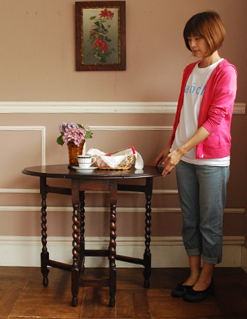 k-487-f アンティークゲートレッグテーブル