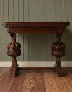 k-596-f アンティークのドローリーフテーブル