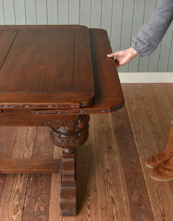k-596-f アンティークのドローリーフテーブル