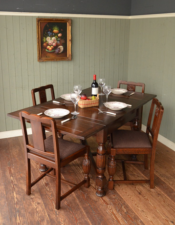 k-597-f アンティークのドローリーフテーブル