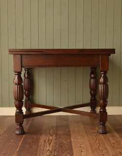 k-597-f アンティークのドローリーフテーブル