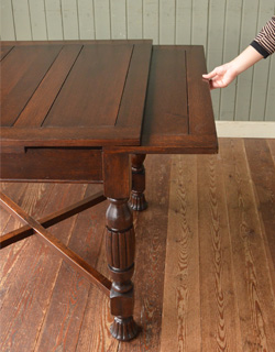 k-597-f アンティークのドローリーフテーブル