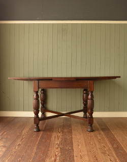 k-597-f アンティークのドローリーフテーブル