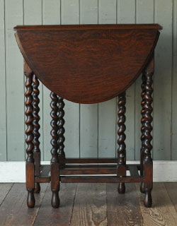 k-717-f アンティークゲートレッグテーブルの後ろ