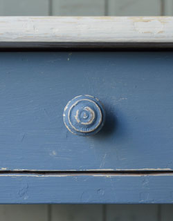 k-825k-f アンティークデスク(ブルー)の取っ手