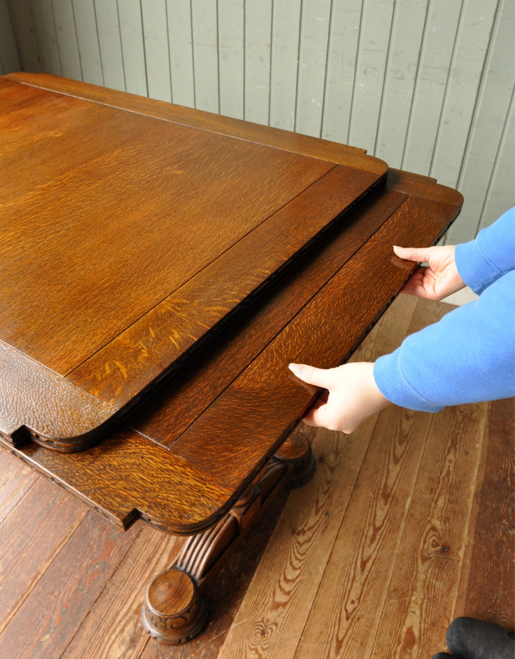 k-924-f アンティークドローリーフダイニングテーブルの組み立て