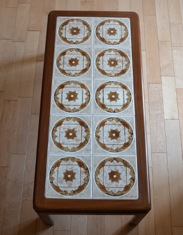 k-934-f アンティークタイルトップコーヒーテーブルの天板