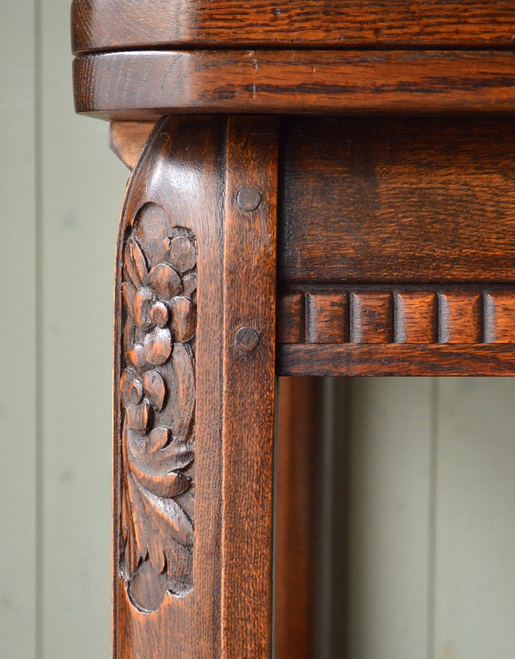 k-964-f アンティークドローリーフダイニングテーブルの装飾