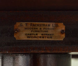 m-275-f アンティークドローリーフテーブルのタグ