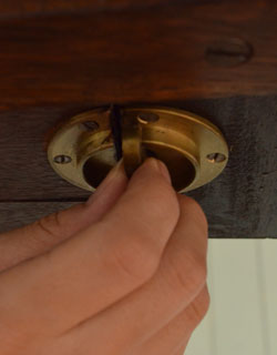 m-275-f アンティークドローリーフテーブルの金具