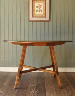 q-163-f アンティーク アーコール ドロップリーフ テーブル