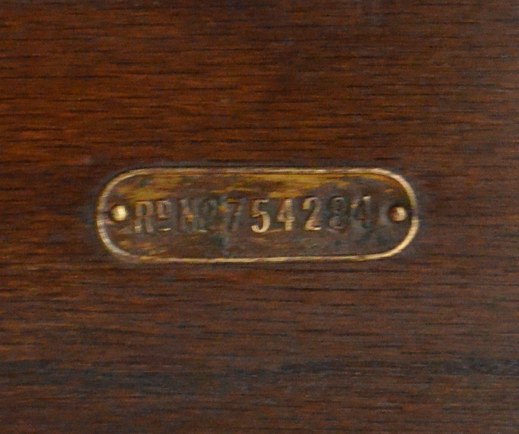 q-390-f アンティークチェアインデスクのタグ