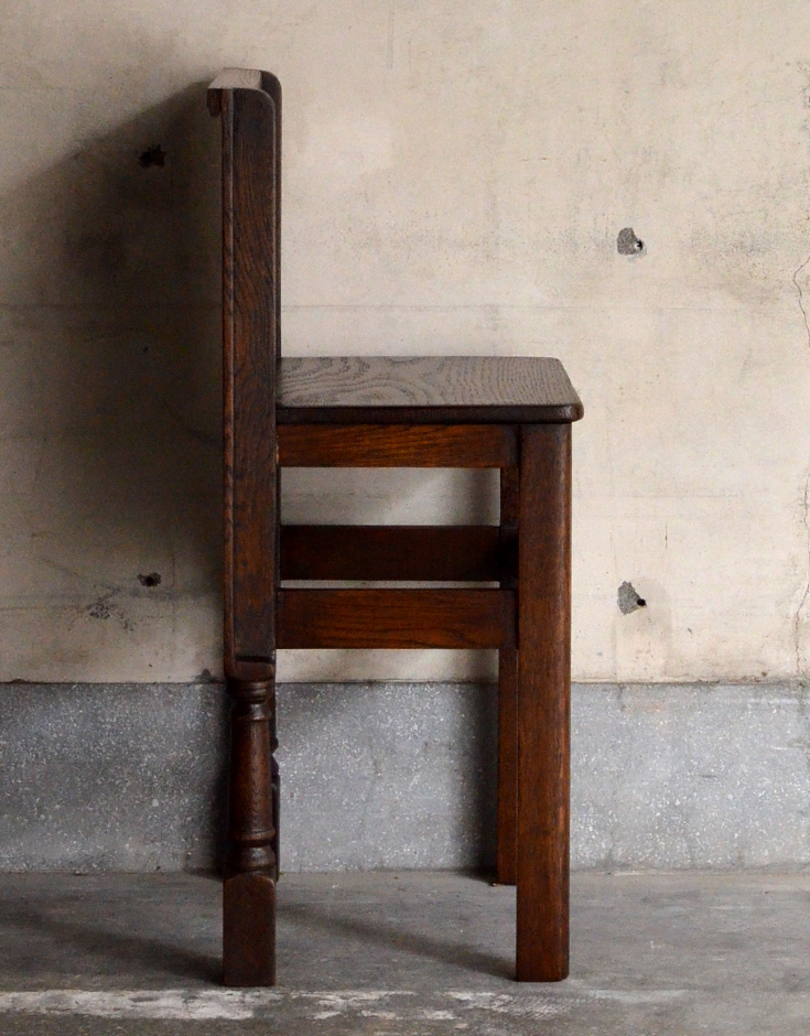 q-390-f アンティークチェアインデスクのチェア・横