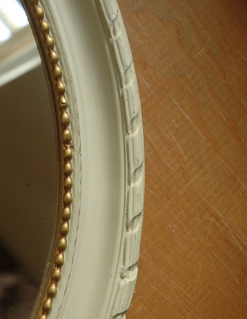 ミラー・時計　インテリア雑貨　コントワール・ド・ファミーユのミラー(ivoire)。大人っぽいデザインはさすがフランス。(CF-73)